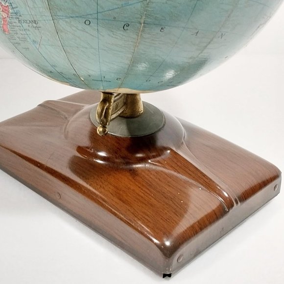 Vintage 1950s REPLOGLE 10 Inch Earth Reference Globe On Stand #1342 - Picture 4 of 16